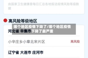 哪个地区疫情下降了/哪个地区疫情下降了最严重