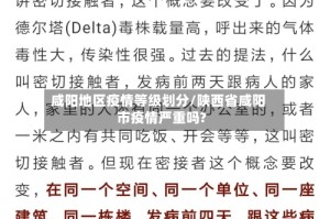 咸阳地区疫情等级划分/陕西省咸阳市疫情严重吗?