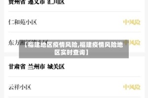 【福建地区疫情风险,福建疫情风险地区实时查询】