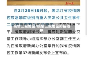 疫情三级地区/疫情三级地区防控措施
