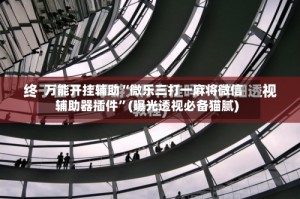 万能开挂辅助“微乐三打一麻将微信辅助器插件”(曝光透视必备猫腻)