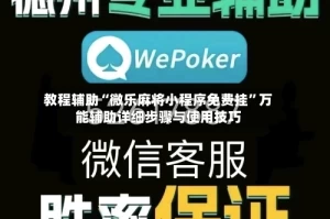 教程辅助“微乐麻将小程序免费挂”万能辅助详细步骤与使用技巧