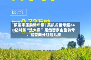 数读家居卖场年报 | 美凯龙巨亏超240亿财务“洗大澡” 居然智家由盈转亏、富森美分红超九成
