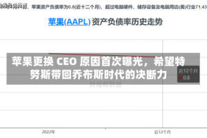 苹果更换 CEO 原因首次曝光，希望特努斯带回乔布斯时代的决断力
