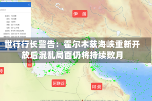 世行行长警告：霍尔木兹海峡重新开放后混乱局面仍将持续数月