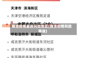 商洛疫情最新风险地区(商洛疫情风险等级)