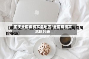国庆全国疫情高危地区/全国疫情高危区列表