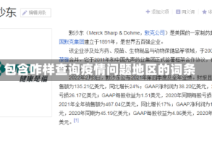 包含咋样查询疫情问题地区的词条