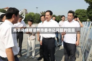 关于马晓辉湖州市委书记问题的信息