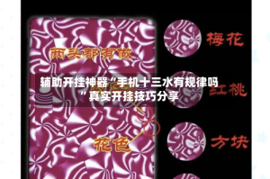 辅助开挂神器“手机十三水有规律吗”真实开挂技巧分享
