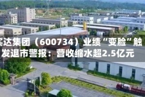 实达集团（600734）业绩“变脸”触发退市警报：营收缩水超2.5亿元