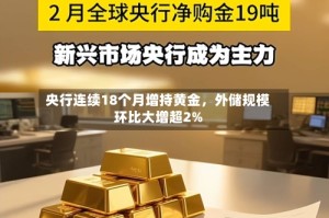 央行连续18个月增持黄金，外储规模环比大增超2%