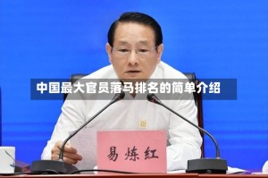中国最大官员落马排名的简单介绍