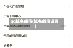 qq域名邮箱(域名邮箱设置)