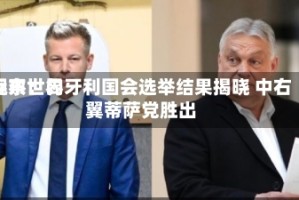 远东世界观察：匈牙利国会选举结果揭晓 中右翼蒂萨党胜出