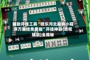 辅助开挂工具“微乐河北麻将小程序万能挂免费版”开挂神器{透视辅助}全揭秘