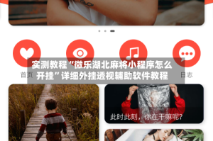 实测教程“微乐湖北麻将小程序怎么开挂”详细外挂透视辅助软件教程