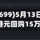 均胜电子(00699)5月13日斥资266.88万港元回购15万股