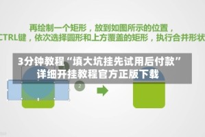 3分钟教程“填大坑挂先试用后付款”详细开挂教程官方正版下载