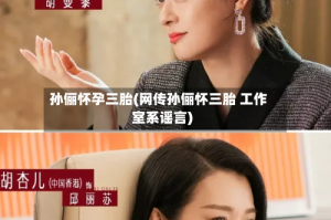 孙俪怀孕三胎(网传孙俪怀三胎 工作室系谣言)