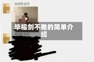 毕福剑不雅的简单介绍