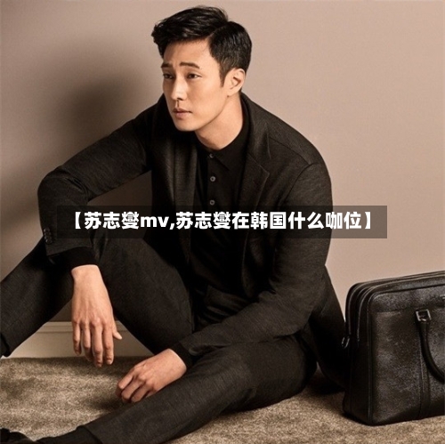 【苏志燮mv,苏志燮在韩国什么咖位】-第1张图片