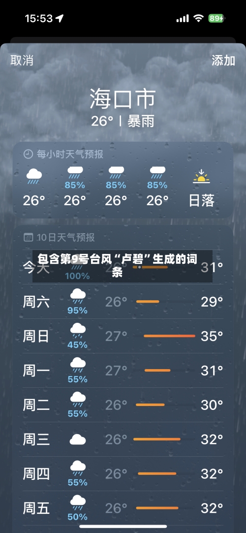 包含第9号台风“卢碧”生成的词条-第2张图片