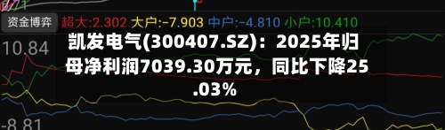 凯发电气(300407.SZ)：2025年归母净利润7039.30万元，同比下降25.03%-第1张图片
