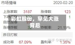 彩虹股份	，罕见大涨背后-第3张图片