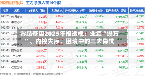 睿昂基因2025年报透视：业绩“塌方	”、内控失序	，困境中的三大隐忧-第3张图片