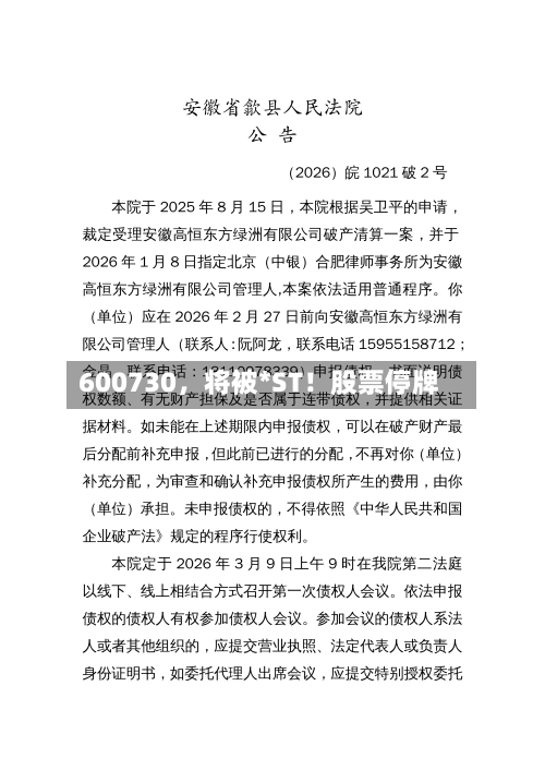 600730，将被*ST！股票停牌-第2张图片