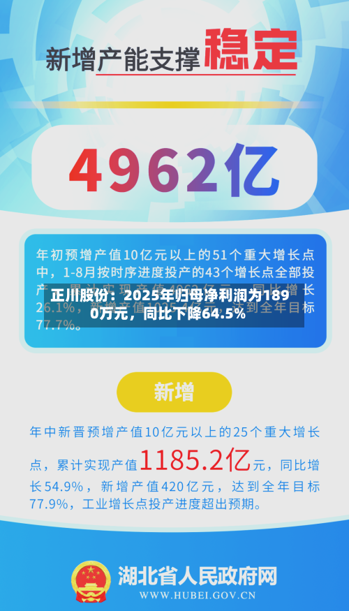 正川股份：2025年归母净利润为1890万元，同比下降64.5%-第3张图片