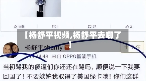 【杨舒平视频,杨舒平去哪了】-第3张图片