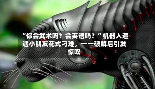 “你会武术吗？会英语吗？”机器人遭遇小朋友花式刁难	，一一破解后引发惊叹-第1张图片