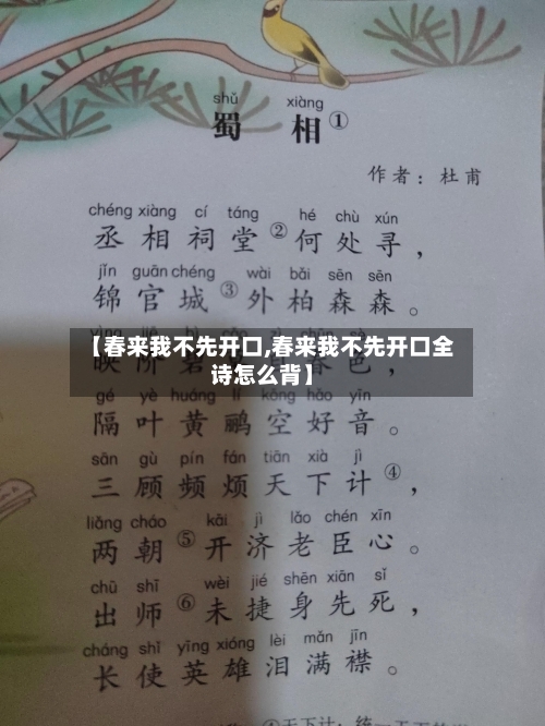 【春来我不先开口,春来我不先开口全诗怎么背】-第2张图片