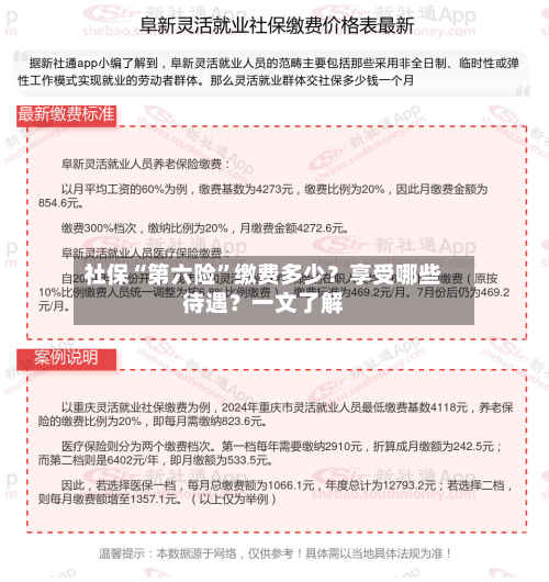 社保“第六险	”缴费多少？享受哪些待遇？一文了解-第1张图片