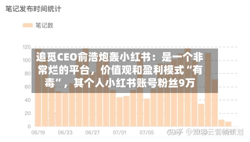追觅CEO俞浩炮轰小红书：是一个非常烂的平台，价值观和盈利模式“有毒”	，其个人小红书账号粉丝9万-第2张图片