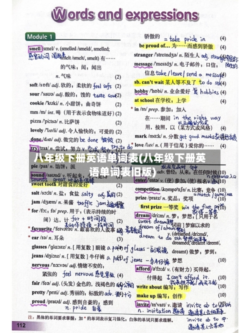 八年级下册英语单词表(八年级下册英语单词表旧版)-第1张图片