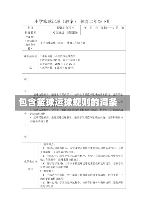 包含篮球运球规则的词条-第1张图片