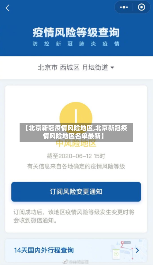 【北京新冠疫情风险地区,北京新冠疫情风险地区名单最新】-第1张图片