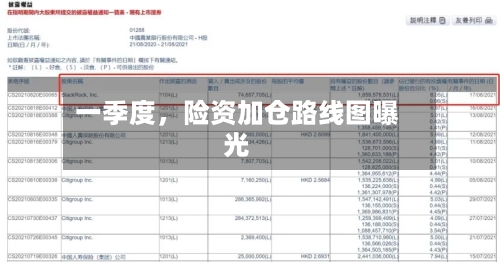 一季度，险资加仓路线图曝光-第1张图片