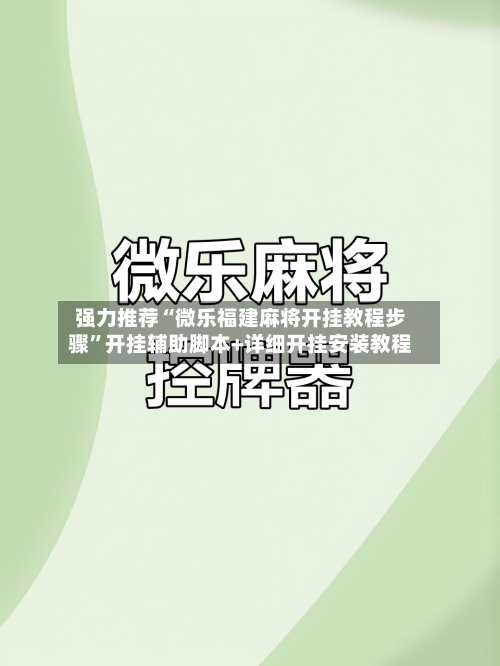 强力推荐“微乐福建麻将开挂教程步骤”开挂辅助脚本+详细开挂安装教程-第2张图片