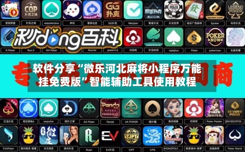 软件分享“微乐河北麻将小程序万能挂免费版”智能辅助工具使用教程-第3张图片