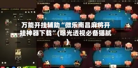万能开挂辅助“微乐南昌麻将开挂神器下载	”(曝光透视必备猫腻)-第2张图片