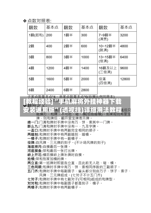 [教程经验]“手机麻将外挂神器下载安装通用版”(透视挂)详细用法教程-第3张图片