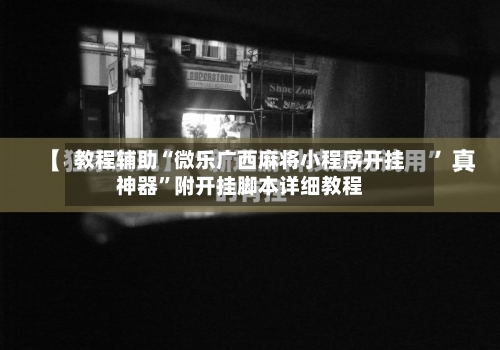 教程辅助“微乐广西麻将小程序开挂神器”附开挂脚本详细教程-第2张图片