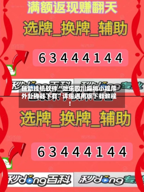 辅助挂机软件“微乐四川麻将小程序外卦神器下载”详细通用版下载教程！-第3张图片