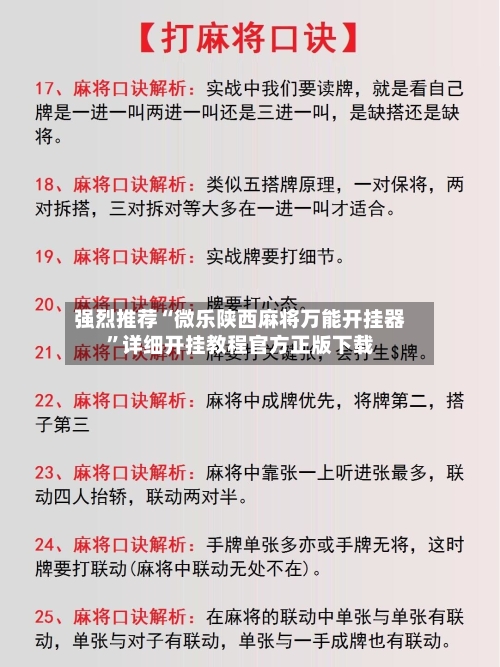 强烈推荐“微乐陕西麻将万能开挂器”详细开挂教程官方正版下载-第3张图片