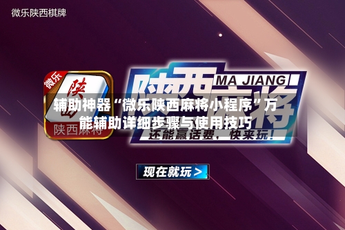 辅助神器“微乐陕西麻将小程序	”万能辅助详细步骤与使用技巧-第3张图片