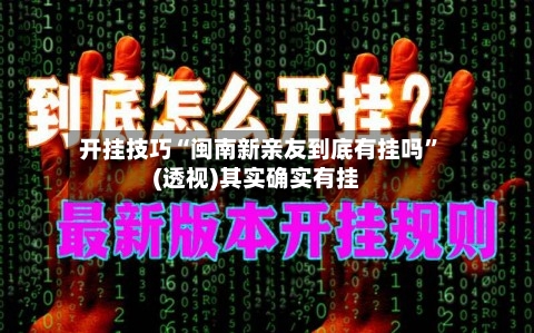 开挂技巧“闽南新亲友到底有挂吗”(透视)其实确实有挂-第3张图片